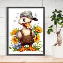 Load image into Gallery viewer, Diamond Painting - Full Round - duck in a hat (30*40CM)