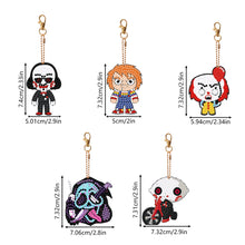 Load image into Gallery viewer, DIY Diamond Art Key Rings Stitch 5pcs Full Drill Diamonds Pendants Gift for Kids