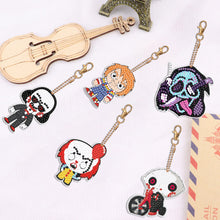 Load image into Gallery viewer, DIY Diamond Art Key Rings Stitch 5pcs Full Drill Diamonds Pendants Gift for Kids