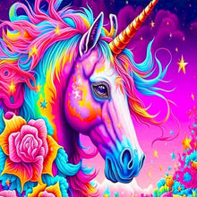 Load image into Gallery viewer, Diamond Painting - Full Round - flowers and unicorns (30*30CM)