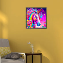 Load image into Gallery viewer, Diamond Painting - Full Round - flowers and unicorns (30*30CM)