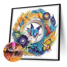 Load image into Gallery viewer, Diamond Painting - Partial Special Shaped - paper flower butterfly (30*30CM)