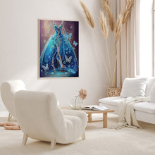 Load image into Gallery viewer, Diamond Painting - Partial Special Shaped - blue wedding dress (30*40CM)
