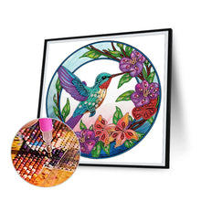 Load image into Gallery viewer, Diamond Painting - Partial Special Shaped - Hummingbird Glass Art (30*30CM)