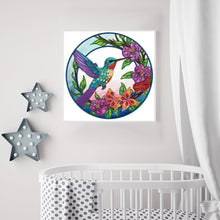 Load image into Gallery viewer, Diamond Painting - Partial Special Shaped - Hummingbird Glass Art (30*30CM)