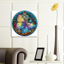 Load image into Gallery viewer, Diamond Painting - Partial Special Shaped - Butterfly Glass Art (30*30CM)