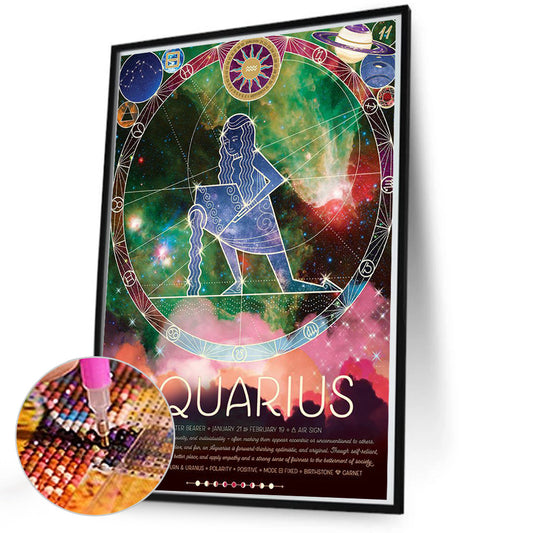 Diamond Painting - Full Round - Chinese Zodiac - Aquarius (50*70CM)