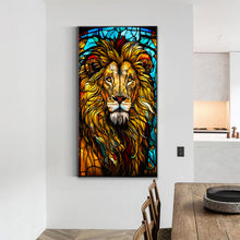Load image into Gallery viewer, Diamond Painting - Full Round - lion glass art (40*70CM)