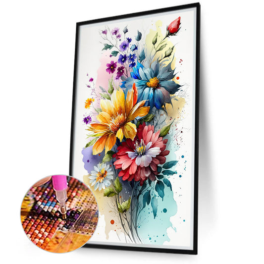 Diamond Painting - Full Round - watercolor bouquet (40*70CM)