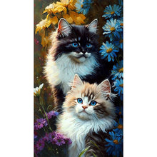 Load image into Gallery viewer, Diamond Painting - Full Round - two cats (40*70CM)