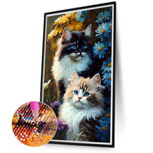 Load image into Gallery viewer, Diamond Painting - Full Round - two cats (40*70CM)