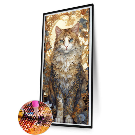 Diamond Painting - Full Round - lace cat (40*80CM)