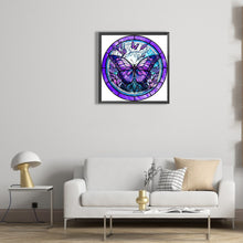 Load image into Gallery viewer, Diamond Painting - Full Round - round plate glass art butterfly (30*30CM)