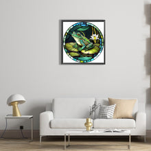 Load image into Gallery viewer, Diamond Painting - Full Round - round plate glass art frog (30*30CM)