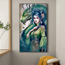 Load image into Gallery viewer, Diamond Painting - Full Round - girl and beast (45*80CM)