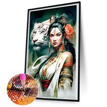 Load image into Gallery viewer, Diamond Painting - Full Round - girl and beast (45*80CM)