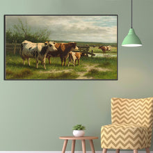 Load image into Gallery viewer, Diamond Painting - Full Square - field cattle and sheep (70*40CM)