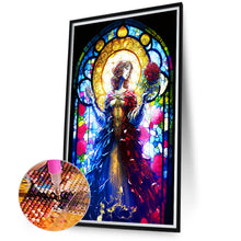 Load image into Gallery viewer, Diamond Painting - Full Round - glass art rose girl (40*70CM)