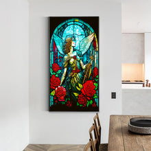 Load image into Gallery viewer, Diamond Painting - Full Round - Glass Art Warrior Angel Girl (40*70CM)