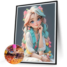 Load image into Gallery viewer, Diamond Painting - Full Round - cute little girl (30*40CM)