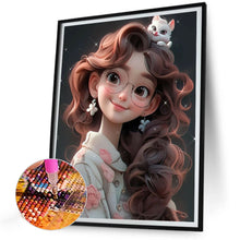 Load image into Gallery viewer, Diamond Painting - Full Round - cute little girl (30*40CM)