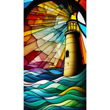 Load image into Gallery viewer, Diamond Painting - Full Round - lighthouse glass art (40*70CM)
