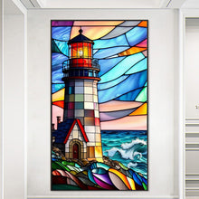 Load image into Gallery viewer, Diamond Painting - Full Round - lighthouse glass art (40*70CM)