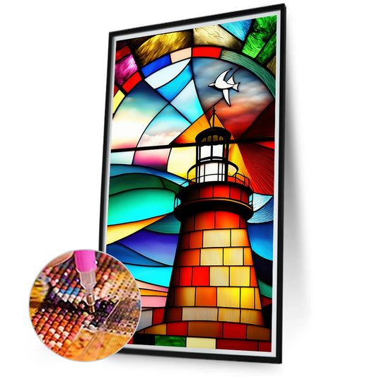 Diamond Painting - Full Round - lighthouse glass art (40*70CM)