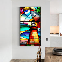 Load image into Gallery viewer, Diamond Painting - Full Round - lighthouse glass art (40*70CM)