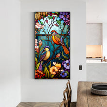 Load image into Gallery viewer, Diamond Painting - Full Round - flower and bird glass art (40*70CM)