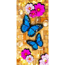 Load image into Gallery viewer, Diamond Painting - Full Round - butterfly and flower (40*80CM)