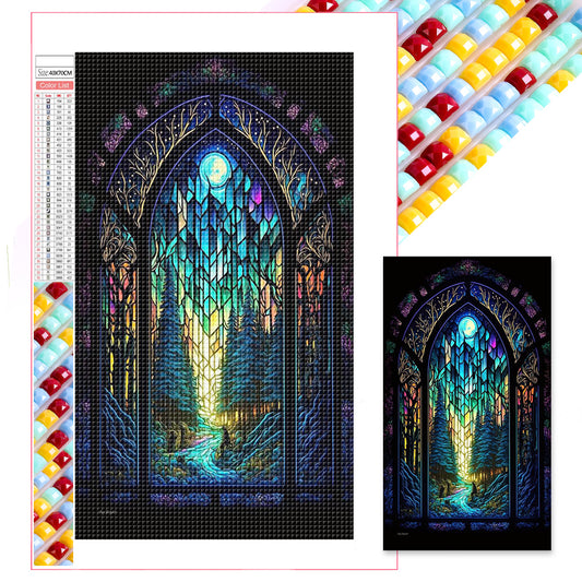 Diamond Painting - Full Square - glass art landscape painting (40*70CM)