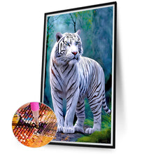 Load image into Gallery viewer, Diamond Painting - Full Round - white tiger (40*70CM)