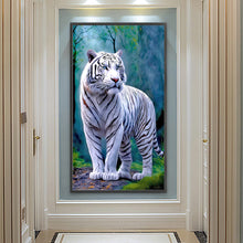Load image into Gallery viewer, Diamond Painting - Full Round - white tiger (40*70CM)