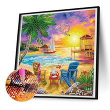 Load image into Gallery viewer, Diamond Painting - Partial Special Shaped - summer beach (30*30CM)