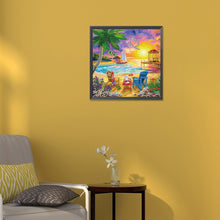 Load image into Gallery viewer, Diamond Painting - Partial Special Shaped - summer beach (30*30CM)