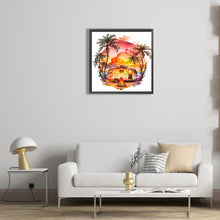 Load image into Gallery viewer, Diamond Painting - Full Round - Coconut Grove Seaside Campervan (30*30CM)