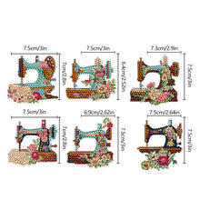 Load image into Gallery viewer, DIY Diamond Ornament Decoration Special Shaped 6pcs Sewing Machine Gift for Kids