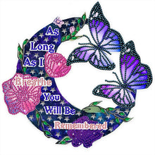 Load image into Gallery viewer, Diamond Painting - Partial Special Shaped - Crescent Butterfly (30*30CM)