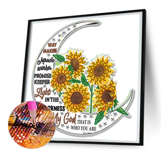 Diamond Painting - Partial Special Shaped - Crescent Butterfly (30*30CM)
