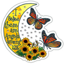 Load image into Gallery viewer, Diamond Painting - Partial Special Shaped - Crescent Butterfly (30*30CM)