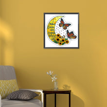 Load image into Gallery viewer, Diamond Painting - Partial Special Shaped - Crescent Butterfly (30*30CM)