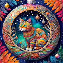 Load image into Gallery viewer, Diamond Painting - Full Round - crystal light cat (30*30CM)