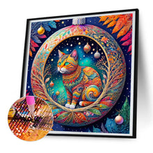 Load image into Gallery viewer, Diamond Painting - Full Round - crystal light cat (30*30CM)