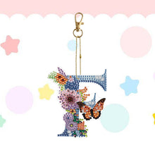 Load image into Gallery viewer, DIY Diamond Art Key Rings Special Shaped Keychain Supplies Lettter Gift for Kids