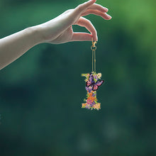 Load image into Gallery viewer, DIY Diamond Art Key Rings Special Shaped Keychain Supplies Lettter Gift for Kids