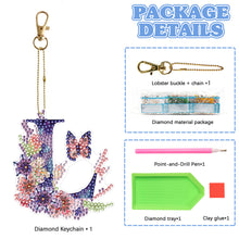 Load image into Gallery viewer, DIY Diamond Art Key Rings Special Shaped Keychain Supplies Lettter Gift for Kids