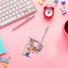 Load image into Gallery viewer, DIY Diamond Art Key Rings Special Shaped Keychain Supplies Lettter Gift for Kids