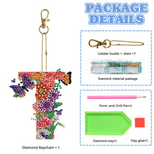 Load image into Gallery viewer, DIY Diamond Art Key Rings Special Shaped Keychain Supplies Lettter Gift for Kids
