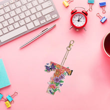 Load image into Gallery viewer, DIY Diamond Art Key Rings Special Shaped Keychain Supplies Lettter Gift for Kids